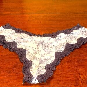 Victoria's Secret Black Lace Trim Panty, very soft M